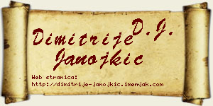 Dimitrije Janojkić vizit kartica